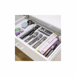 Addis White & Green Anti-Slip Drawer Organiser
