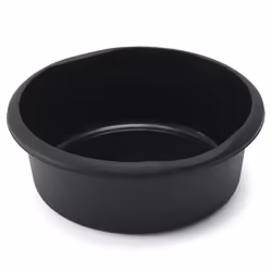Addis 7.7L Washing Up Bowl - Round Kitchen Sink Basin with Raised Feet - Black