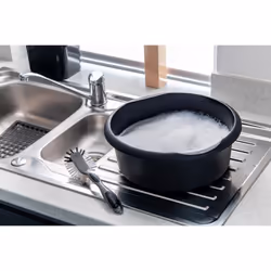 Addis 7.7L Washing Up Bowl - Round Kitchen Sink Basin with Raised Feet - Black