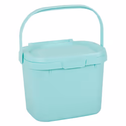 Addis Everyday Kitchen Food Waste Compost Caddy Bin, 4.5 Litre, Blue Haze