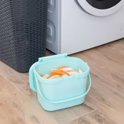 Addis Everyday Kitchen Food Waste Compost Caddy Bin, 4.5 Litre, Blue Haze