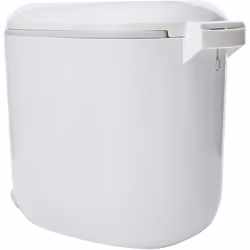 Premium Deluxe Bathroom Pedal Bin with inner, 3.5 litre, White Grey, 29 x 18.5 x 23cm