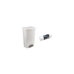 Addis Everyday Family Pedal Bin, 50 Litre, Linen Cream + 20x Liners