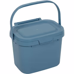 Addis Everyday Kitchen Food Waste Compost Caddy Bin, 4.5 Litre, Air Blue
