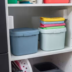 Addis Everyday Kitchen Food Waste Compost Caddy Bin, 4.5 Litre, Air Blue