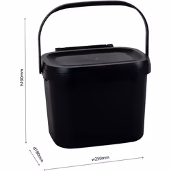 Addis Everyday Kitchen Food Waste Compost Caddy Bin, 4.5 Litre, Air Blue