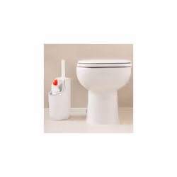 Premium Toilet Brush & Storage Station Set with deep clean flexible Silicone Toilet Brush with non Slip Long Handle and Anti clog Bristles Quick