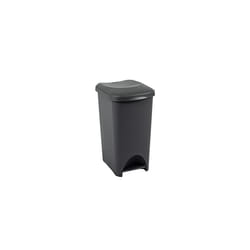 Addis Eco Made from 100% Plastic Family Kitchen Pedal Bin, 40 Litre, 519001ADF, Recycled Dark Grey
