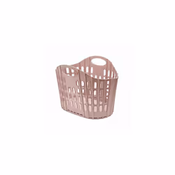 Fold Flat Easy Store Clothes Laundry Basket Hamper, Pink, 38 Litre