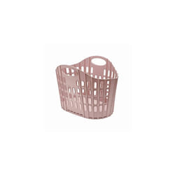 Fold Flat Easy Store Clothes Laundry Basket Hamper, Pink, 38 Litre