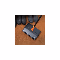 Addis Carpet Sweeper Manual Roller Floor Cleaning for Hard Floors and Carpets, Non Electric manual push, supplied with comb brush cleaner, Black and