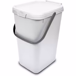 Addis Recycling 18 litres White Caddy With Metallic Carrying Handle