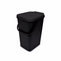 519282 Kitchen Recycling & General Storage bin 18 litres Stackable Food Waste Organiser Caddy with Clip lock lid & carrying H ...
