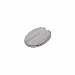 Soft Close Oval shape Toilet Seat with adjustable quick release hinges and simple universal fixings, Oval shape, Printed Grey ...