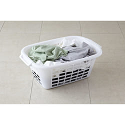 Addis Rectangular Laundry Basket in White, 40L
