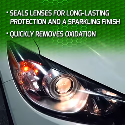 Turtle Wax Headlight Restorer Car Headlamp Polish Cleaner (Ceramic Headlight Kit)