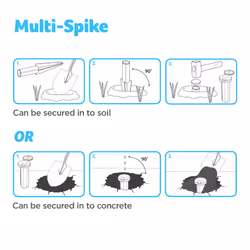 Minky Multi Spike  Holds All Minky Outdoor Rotary Dryers  Holds 1Inch to 2Inch Center Poles