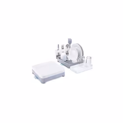 TS10390101 Foldaway Dish Rack, White, 10.5 x 30.4 x 30.2 cm