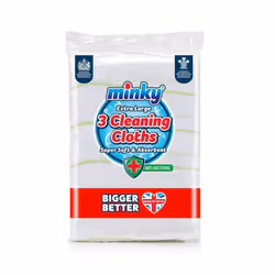 Minky Extra Large 3 Cleaning Cloths Anti-Bacterial