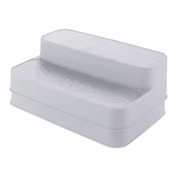 Minky 2 Tier Step Cupboard Organiser, Grey