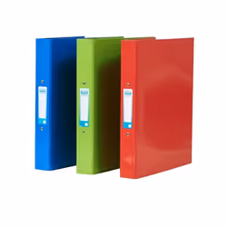 Elba A4 2 O-Ring Binders, Red/Green/Blue, Pack of 3