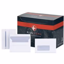 Plus Fabric Window Envelopes. White business envelopes manufactured from 100gsm heavyweight paper with press seal closure and ...
