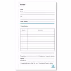 Challenge Duplicate Books. Ruled. 100 numbered sets. with Blue copy page. Index at front. 2 sheets of carbon. 216x130mm. Orde ...