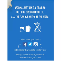 Taylors of Harrogate Decaffe Coffee Bags - 10 enveloped bags (Pack of 3, total of 30 Coffee Bags)