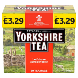 Taylors of Harrogate Yorkshire Tea 80 Tea Bags 250g ( Pack of 5 )