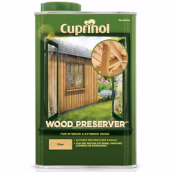 Cuprinol Wood Preserver Clear (BP) , Transparent, 5 m²/L, Solvent-based, Building, Decking, Fence, Furniture, Shed
