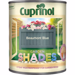 Cuprinol Garden Shades , Paint, Ready mixed, Building, Fence, Furniture, Shed, Matt, 1 L, Beaumont Blue