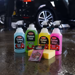 CarPlan Demon 7 Piece Car Care Gift Pack. Includes Demon Shine, Wheels, Foam, Tyres & More