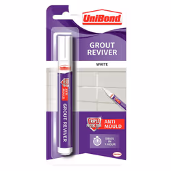 Unibond 1878160 Triple Proctect Grout Reviver Wall Pen 7ml Ice White
