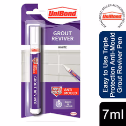 Unibond 1878160 Triple Proctect Grout Reviver Wall Pen 7ml Ice White