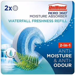 AERO 360 Moisture Absorber Waterfall Freshness Refill Tab, Aromatherapy, Ultra-Absorbent and Odour-Neutralising, for AERO 360 ...