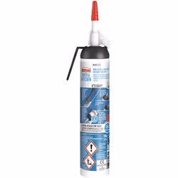 UniBond Bath & Kitchen Sealant, Mould Resistant White Silicone Sealant Ideal for Showers, Toilets, Tiles, Worktops & More, Durable & Waterproof, Easy