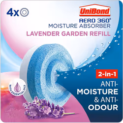 Aero 360 Moisture Absorber Aromatherapy Lavender Refills (Pack Of 4 Tabs)