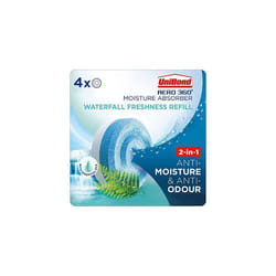 UniBond Aero 360 Moisture Absorber Waterfall Freshness Refill (Pack Of 4 Tabs)