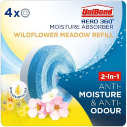 UniBond Aero 360 Moisture Absorber Wildflower Meadow Refill (Pack Of 4 Tabs)
