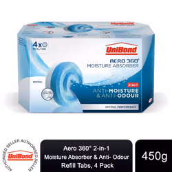 Unibond AERO360 Dehumidifier Moisture Absorber Neutral Refill Tab 450g