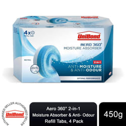 Unibond AERO360 Dehumidifier Moisture Absorber Neutral Refill Tab 450g