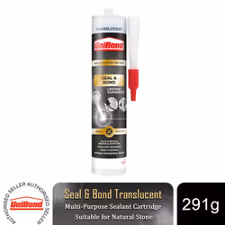 Unibond Seal & Bond Sealant Cartridge Translucent Adhesive, 291g