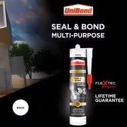 Unibond Seal & Bond Sealant Cartridge Adhesive White, 389g
