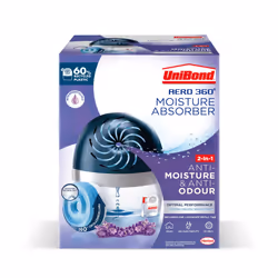 AERO 360Âº Lavender Moisture Absorber, 1 Device incl. 1 Lavender Refill Tab 450g, Ultra-Absorbent Dehumidifier, Helps to Prev ...