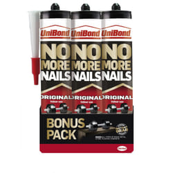 UniBond No More Nails Original High Strength Grab Adhesive / Universal adhesive for lasting results on wood, metal, brick, ceramic and other / 3 x...