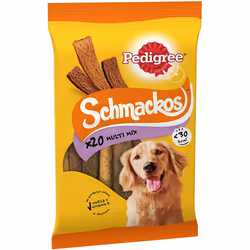 Pedigree Schmackos Multi Mix - Dog Treats in A Variety of Meat Flavours, 180 Strips, 9 x 144 g