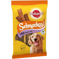 Pedigree Schmackos Multi Mix - Dog Treats in A Variety of Meat Flavours, 180 Strips, 9 x 144 g