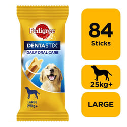 84 Pedigree Dentastix Daily Adult Large Dog Treats 84 Dental Sticks Dog Chews