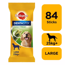 84 Pedigree Dentastix Fresh Adult Large Dog Treats 84 Dental Sticks Dog Chews