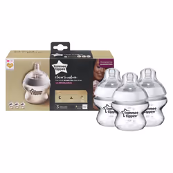 Tommee Tippee Closer to Nature Baby Bottles, Breast-Like Teat, 150ml, 3 PK